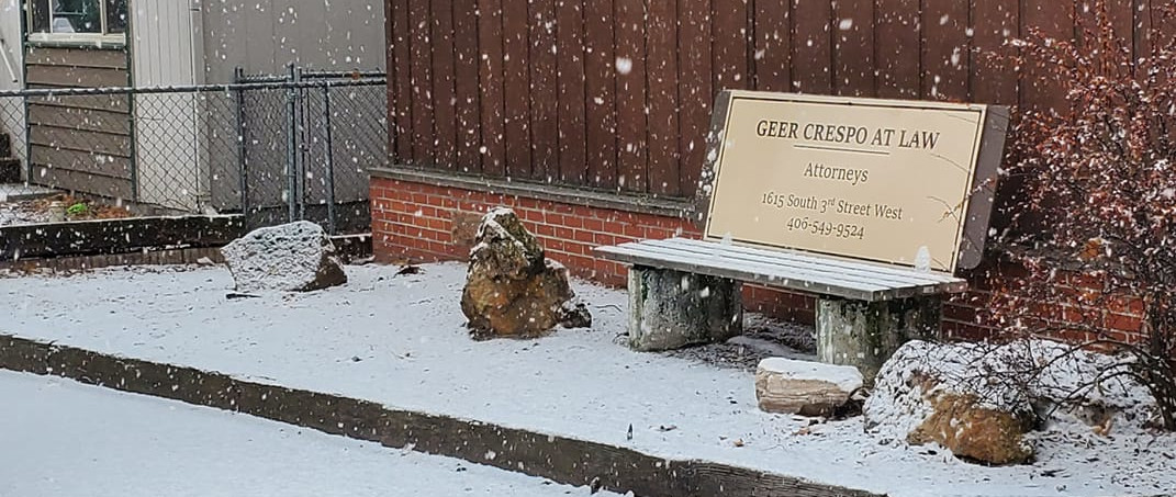snow on a bench
